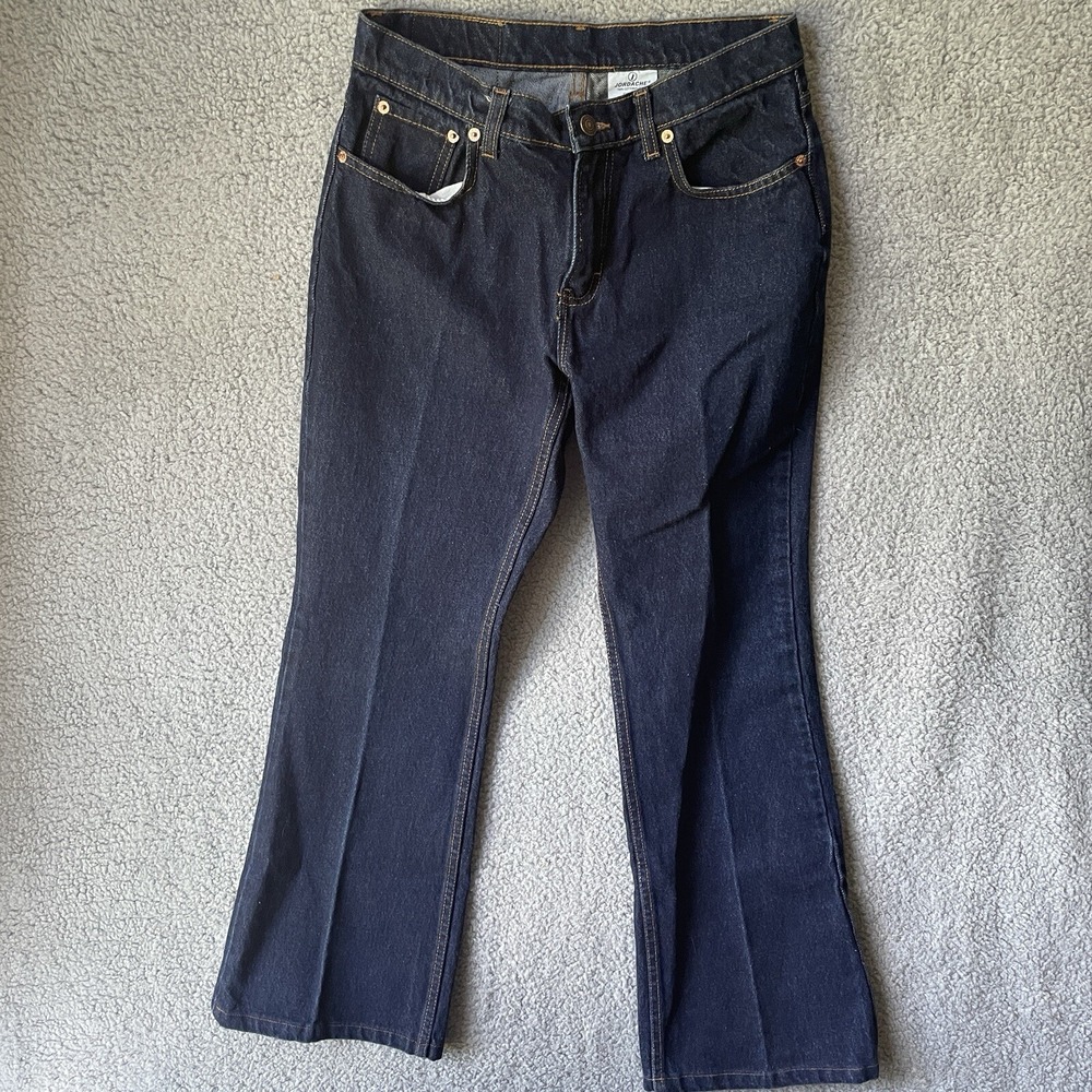 Jordache Jeans 9/10 Western Blue Denim Bootcut Mid Rise Flat Front Pocket Cotton